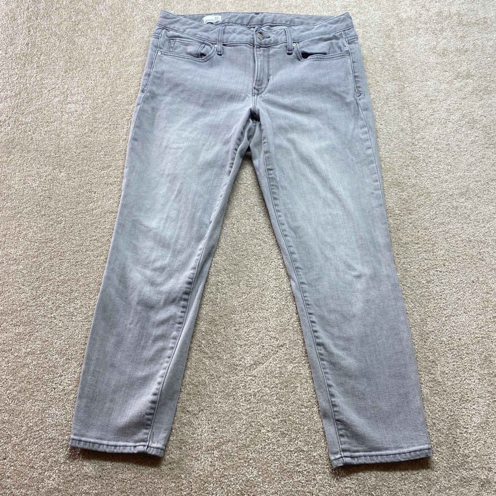 Gap Always Skinny Jeans Womens 32R Grey 1969 Denim Mid Rise Stretch 960053